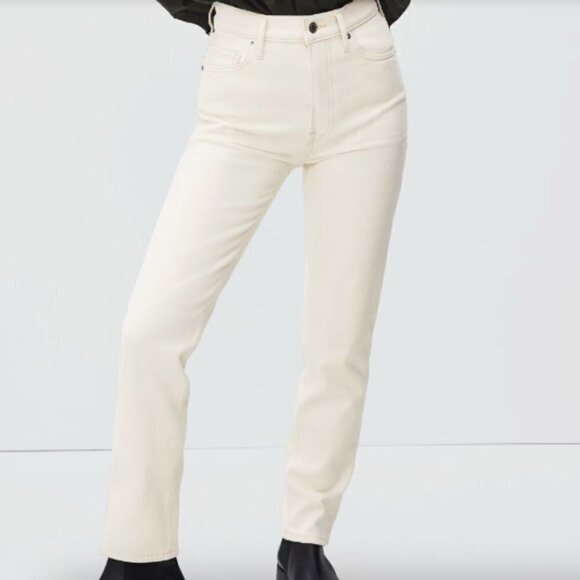 Everlane The Original Cheeky Jean in Chalk White‎ sz 35 - Picture 1 of 4